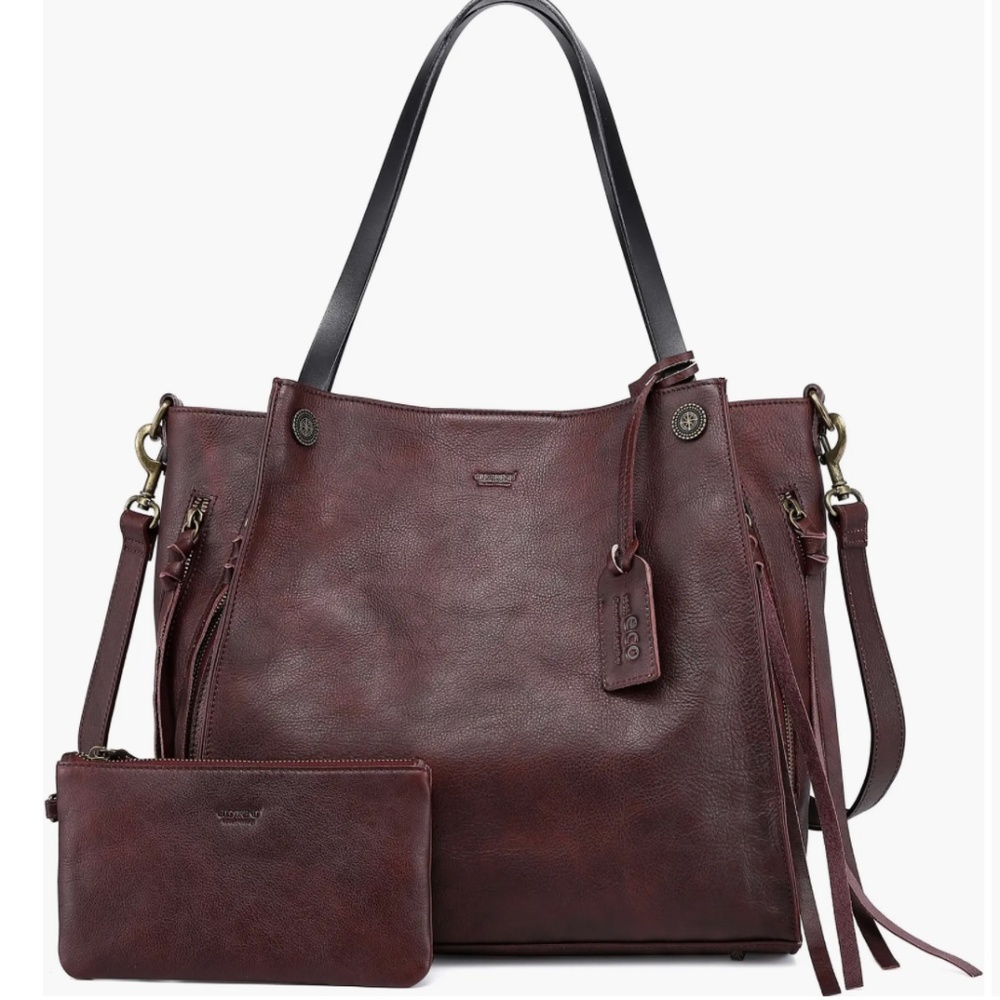Daisy Leather Tote Bag